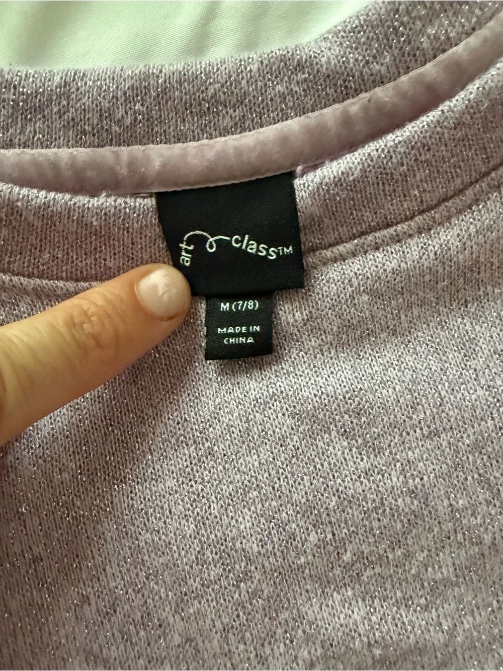 art class Lilac Sparkle Knit Top
